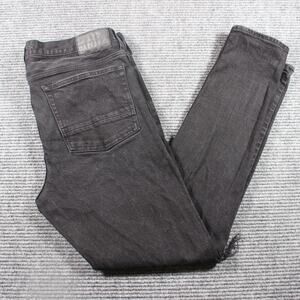 PacSun Jeans Mens 34x32 Black Stacked Skinny Distressed Knees